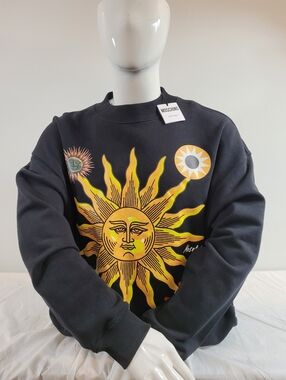 Moschino Men's Luxury Pullover Sweatshirt Size XL Black 100% Authentic New $690